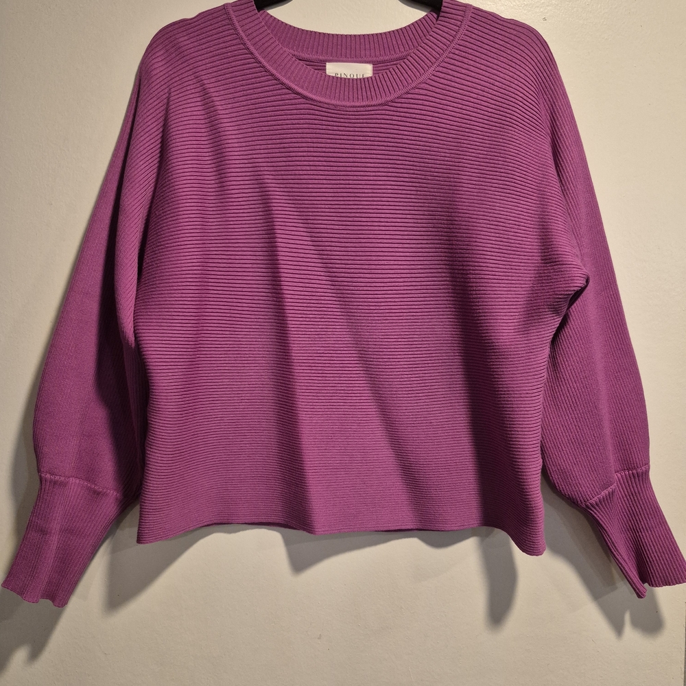 Women's Purple Sweater - Cozy Cowl Neck